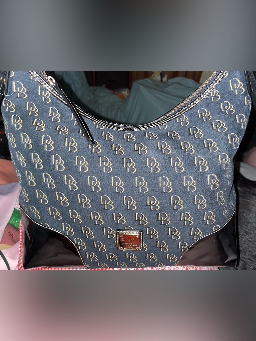 Dooney & Bourke EUC Navy Signature Hobo Bag